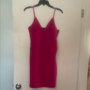 Express Fuchsia Pink Spaghetti Strap Sheath Dress